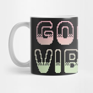 Good Vibes Classic Video Game Graphic Lime Peach Gradient Mug